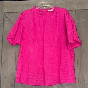 LOFT Fuchsia Textured Blouse